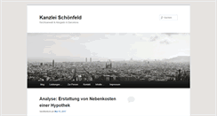 Desktop Screenshot of kanzleischoenfeld.com