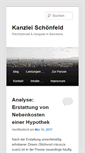 Mobile Screenshot of kanzleischoenfeld.com